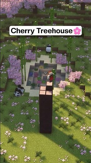 Minecraft Cherry Treehouse Base🌸 #minecraft