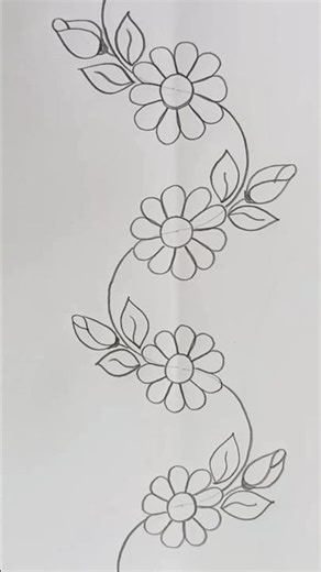 How to Draw Simple & Pretty Border Design 🙀🌸 Boreder Design Drawing Tutorial #drawing #short #short