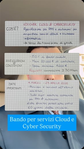 Enzo Paradiso on Instagram: "🚀 È attivo l’incentivo MIMIT per Cloud Computing e Cybersecurity 💰 150 milioni di euro destinati a PMI e lavoratori autonomi Il contributo è a fondo perduto, fino al 50% delle spese, con un massimale di 20.000 €, per investimenti in: 🛡️ Sicurezza informatica (hardware e software) • firewall (anche NGFW) • router e switch sicuri • sistemi di prevenzione intrusioni (IPS) • antivirus e antimalware • sistemi SIEM, crittografia • strumenti di gestione delle vulnerabili