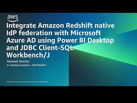 Integrate AWS Redshift Native IdP Federation with Azure AD using Power BI Desktop and JDBC Client