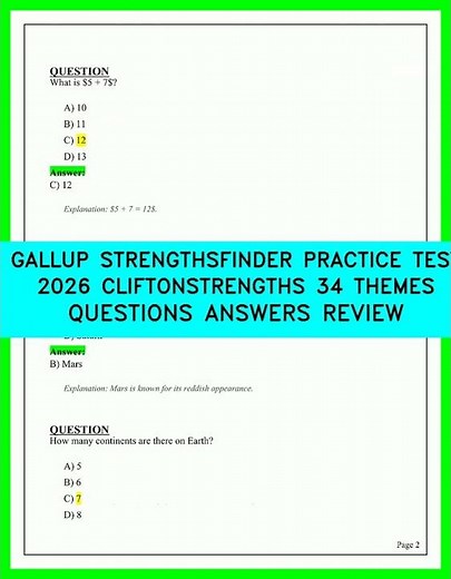 Gallup CliftonStrengths 34 Themes Test Prep 2026 Practice Questions And Full Exam Review