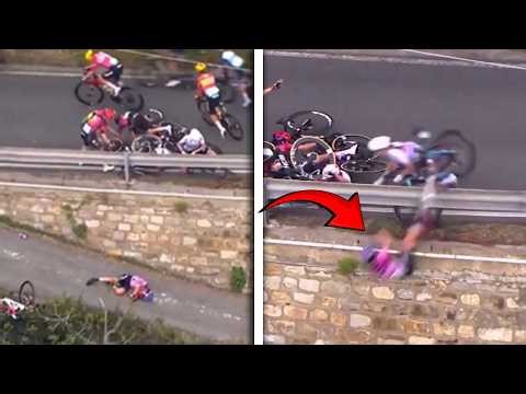 Milan–San Remo Crash | Cyclist Plunges Over Barrier in Terrifying Moment!