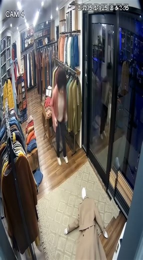 AI Generated CCTV: Mannequin Moves On Its Own Inside Clothing Shop #funny #horrorfilm #aivideo