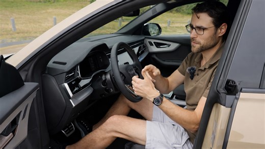 The Audi Q8 interior looks modern and neat