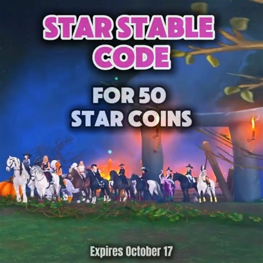 50 Free Star Coins 🎃 Great for Shopping Discounted Halloween Horses Tomorrow! 🐎