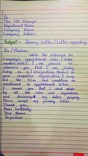 Joining letter format #shortsvideo #letter