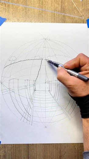 Ahora dibujantes, veamos cómo traducir una fotografía a una perspectiva de cinco puntos de fuga. Sigue el tutorial y comprende la técnica de esta perspectiva. #fernandofloresart #perspectiva #dibujo #ink #sketch #drawing #art #perspective #arquitectura | Fernando Flores Art