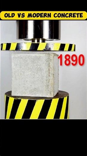 OLD VS MODERN CONCRETE #hydraulicpress