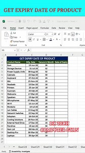 6K views · 63 reactions | EDATE Function,Calculate Expire Date in Ms...
