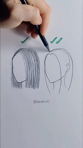 716K views · 20K reactions | how to draw hair ‍♀️ #satisfying #howto #tutorial #draw #drawing #paint #painting #anime #sketchbook | Raymond | Facebook