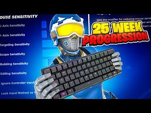 25 WEEK Fortnite Keyboard and Mouse Progression with SETTINGS! (Controller to KBM) + Handcam