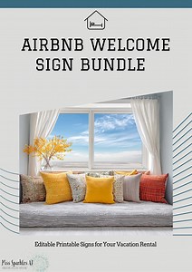 Airbnb Welcome Sign Bundle – Editable Printable Signs for Your Vacation Rental | Signe Airbnb| Air Bnb Airbnb Sign| Signe Airbnb - Etsy Canada