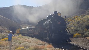 We had a film crew from Australia, Guru Productions were here on Wednesday. In celebration, we brought out Locomotive 93 and fired her up. As you can see it was a beautiful fall day on the Nevada Northern Railway. We did a runby of the train at the original tunnel for the camera crew. I thought I would join the fun too and here's my video! You don’t need to come from Australia to visit the Nevada Northern Railway National Historic Landmark, we’re only 240 miles north of Las Vegas or 240 miles we