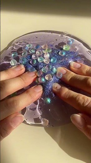 Radiant Shell Magic 🐚💜 #slime #satisfying #unboxing