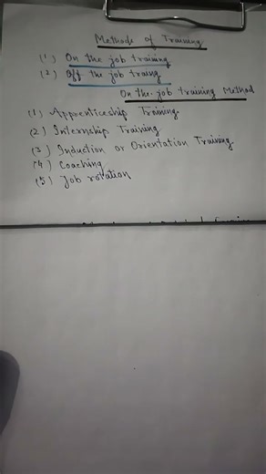 Methods of Training. Class -XII Com.