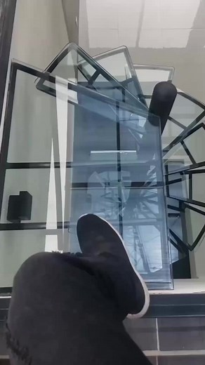 15K views · 66 reactions | Steel stair structure with glass steps | AlKarim Ceiling Pvt Ltd. | Facebook