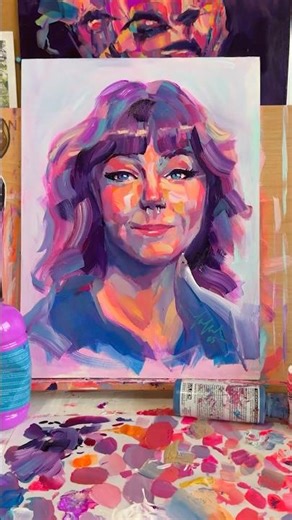 Painting the Best Buy / GameStop Girl #shorts #art