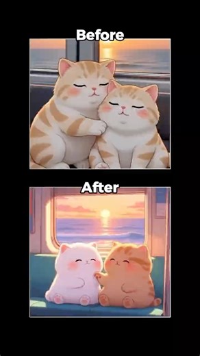Before After Prompt Optimization Cat Toon video