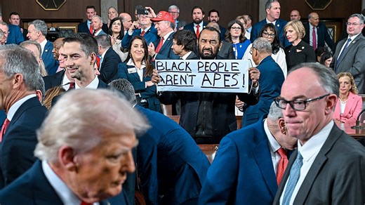 Al Green ejected from Trump primetime address again — this time with protest sign