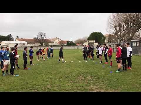 Échauffement manip de balle / concentration - RUGBY