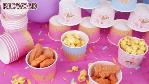 60PCs Ice Cream Bowls, 9oz Ice Cream Containers Disposable Paper Bowls Sundae Cups Dessert Soup Containers for Ice-cream Party Decorations Summer Party Decorations