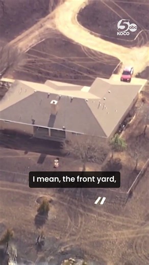WATCH: Sky 5 flies over scene where crews miraculously saved home surrounded by fire