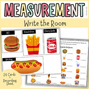 Measurement Write the Room | Fast Food Math Activity for Nonstandard & Standard