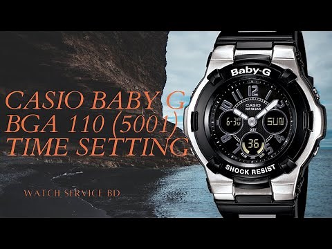 casio Baby G BGA-110 Time setting tutorial #watchservicebd