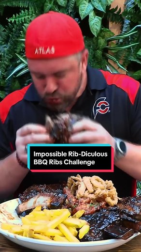 Taking on Hurricane’s nearly impossible BBQ ribs challenge! I’ve got 30 minutes to finish 2kg of ribs and 1lb of fries and onion rings! #foodchallenge #randysantel #fyp #fypシ #foodie #manvsfood #undefeated