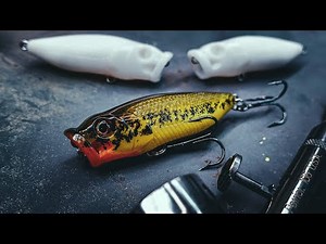 Easy Bass Pattern for Beginners // Lure Painting a Small Popper Bait