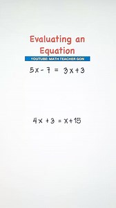 Evaluating an Equation‼️📚💡 #basicmath #mathtutor #mathtutorial #MathTrick #mathteachergon #mathhacks #fbreels #mathematics #MathTutor #teachergon #math #mathreview #CSE #CSEReview | Ako si Teacher Gon