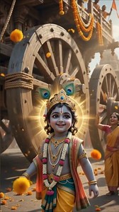 Lord Krishna at Puri Rath Yatra! Divine Vision Revealed 🌺✨ #Shorts