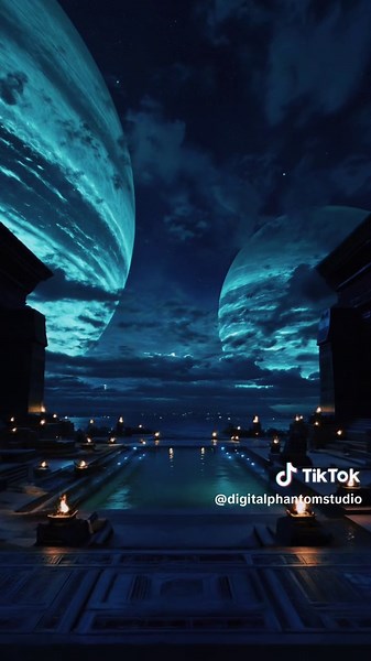 Cozy night... #alienplanet #cozyvibes #futuristic #aiart #space #pool | Cozy Vibes