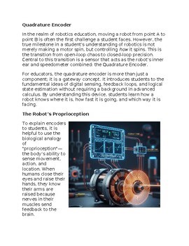 Quadrature in Robotics Education - Reading Passage and x 10 Questions