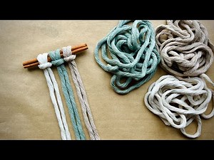 Simple DIY Macrame - Semi Circle Half Moon Mini Macrame Wall Hanging Tutorial