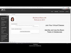 Blackboard - how to join a class using Blackboard Collaborate Virtual Meeting Room