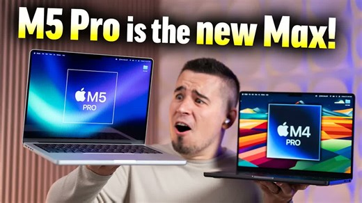 M5 Pro vs M4 Pro全面对决：性能提升24%、AI翻倍、SSD速度飙升至13000MB/s！