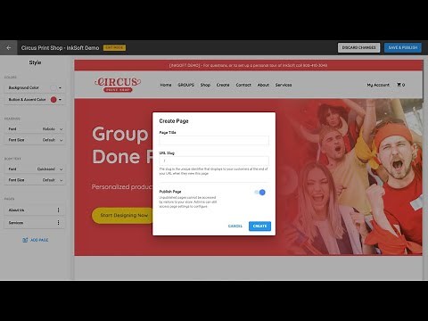 New InkSoft Stores Feature: Add Custom Pages