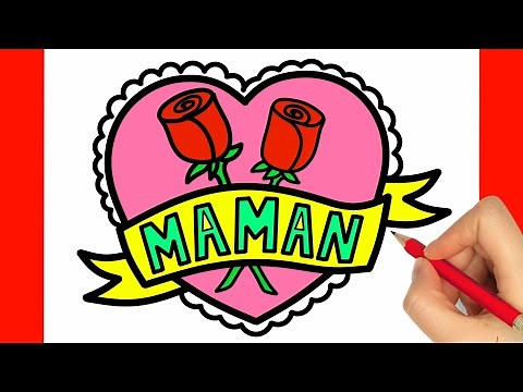 COMMENT DESSINER LA FÊTE DES MÈRES - dessin de la fête des mères