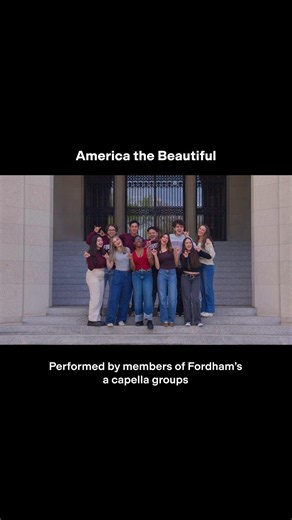 Fordham’s A Cappella groups join together to sing "America the Beautiful." - #Fordham #America250