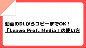動画のDLからコピーまでOK！「Leawo Prof. Media」の使い方