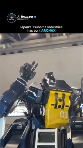 Artificial Intelligence | ChatGPT | Technology on Instagram: "Japan just built a real-life humanoid mech 🤖 Meet ARCHAX — a 4.5-meter piloted robot made for dangerous heavy-duty work, not movies. Controlled from inside with a 360° camera cockpit, force-feedback arms, and full remote mode. Built for disaster rescue, demolition, nuclear sites, and future lunar missions. This isn’t sci-fi anymore. It’s industrial AI in action. Follow @aibuzzzer for the future of AI, robotics, and next-gen tech."