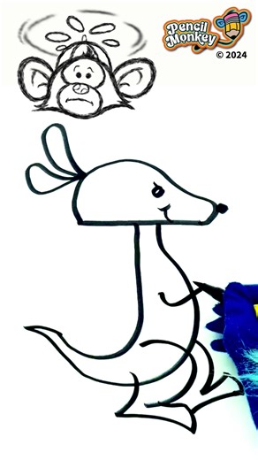 DRAW A CUTE KANGAROO! #draw #quickdraw #drawingtutorial #cute #howtodraw #kangaroo #kidsart #kwaii #tutorial