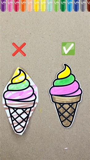 Messy or Perfect? Ice Cream 🍦 Cutting Challenge ✂️😳