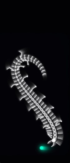 I Coded a Skeletal Creature that Hunts Its Food! 🐛 (Pure JavaScript Canvas)#Python #PythonTurtle