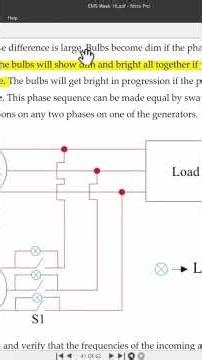 Three Bulb Method for parallel operation of synchornous generators or alternators #electricmachines