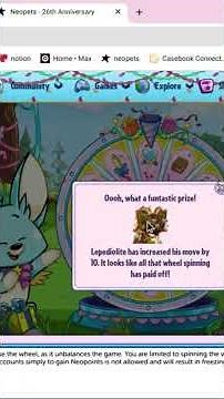 Neopets wheel of celebration #nostalgia #neopets
