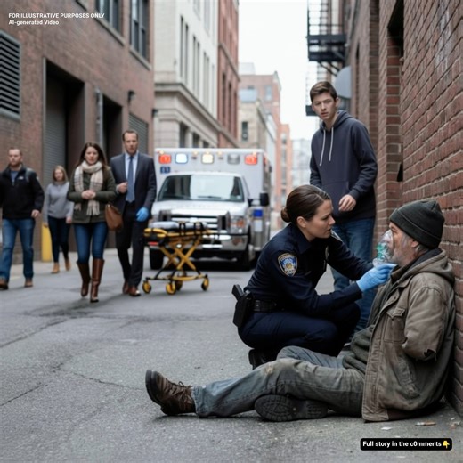 Everyone Refused to Give CPR to a Homeless Man with No Arms— I Stepped In, and the Next Day, a Red Mercedes Was Waiting on My Porch One afternoon, finishing a patrol near a downtown alley, I noticed a small crowd gathered ahead. A man had collapsed, slumped against the wall. He had no arms. Bl00d trickled from a scrape on his cheek. A woman stepped back, covering her nose, and hissed, "GET AWAY FROM HIM! HE'S DISGUSTING!" A man shook his head and muttered, "HE REEKS… SOMEONE CALL 911!" A teenage