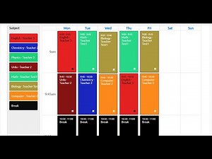 How to create timetable.