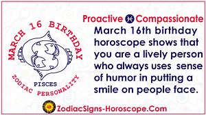 March 16 Zodiac (Pisces) Horoscope Birthday Personality and Lucky Things | ZSH
